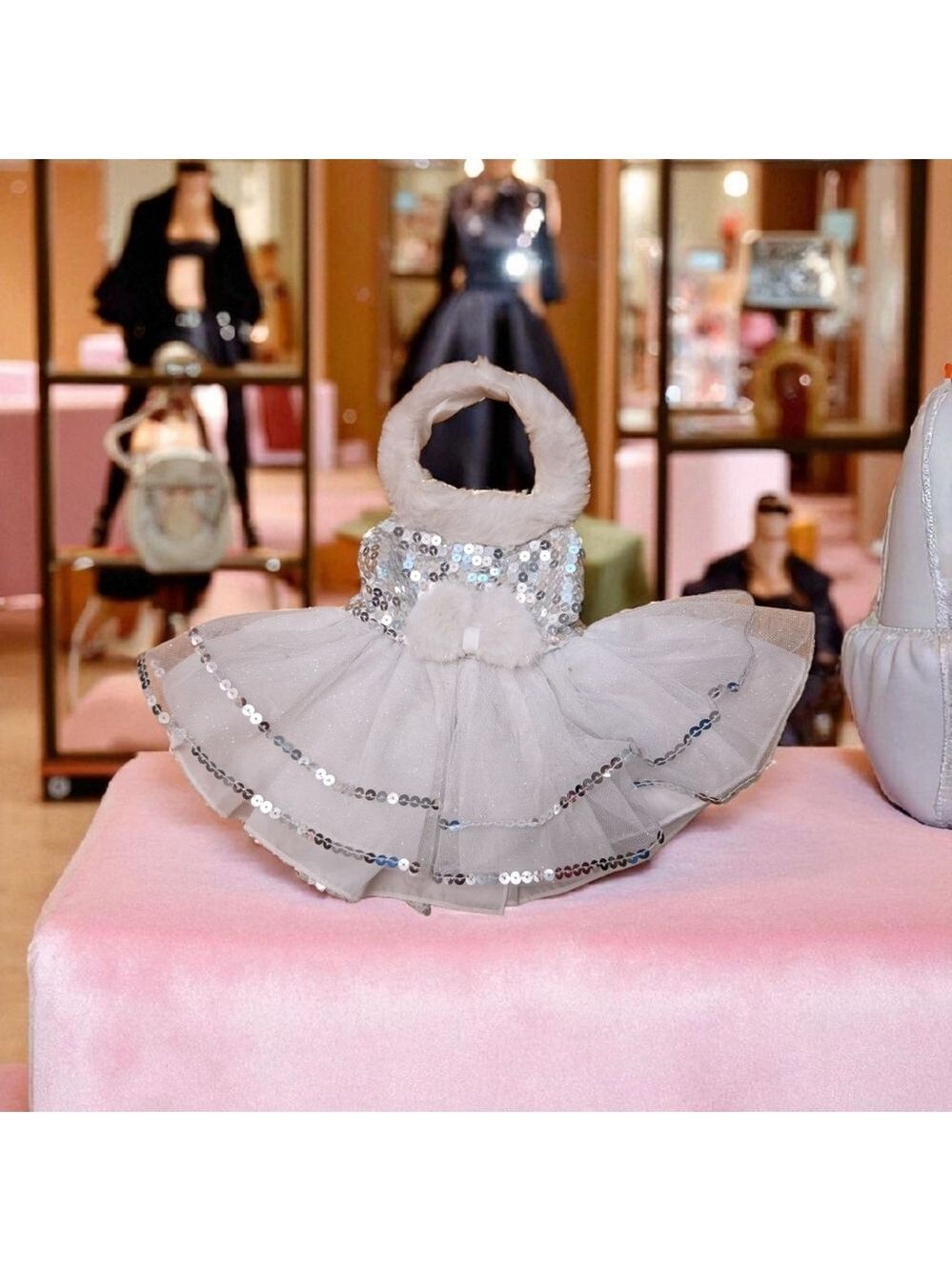 Build A Bear White Winter Dress